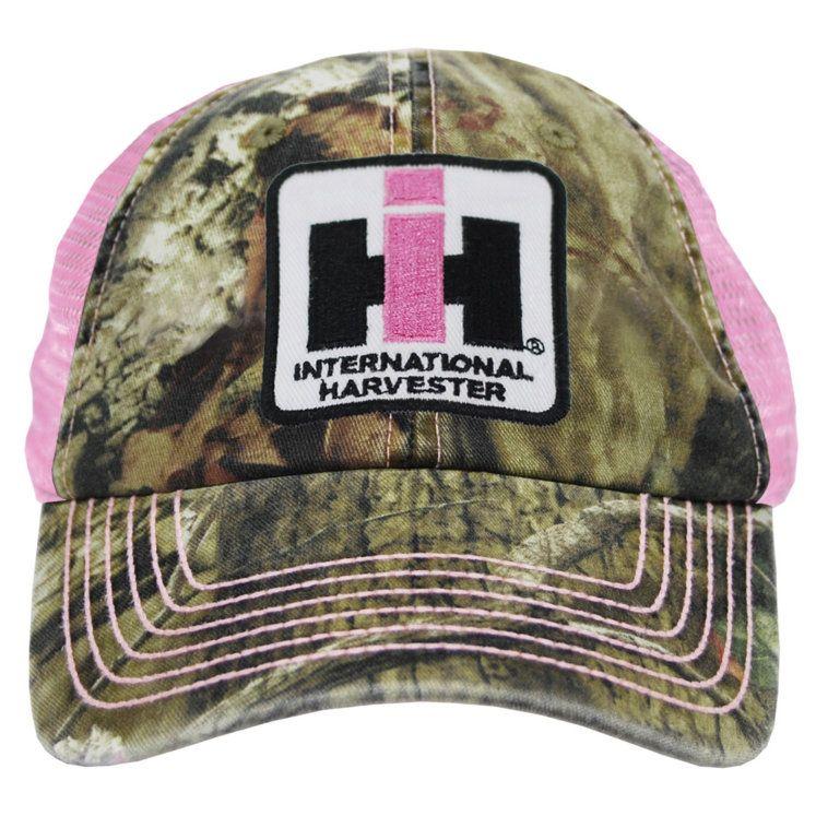 Camo International Harvester Logo - International Harvester Ladies' Distressed Camo & Pink Mesh Baseball