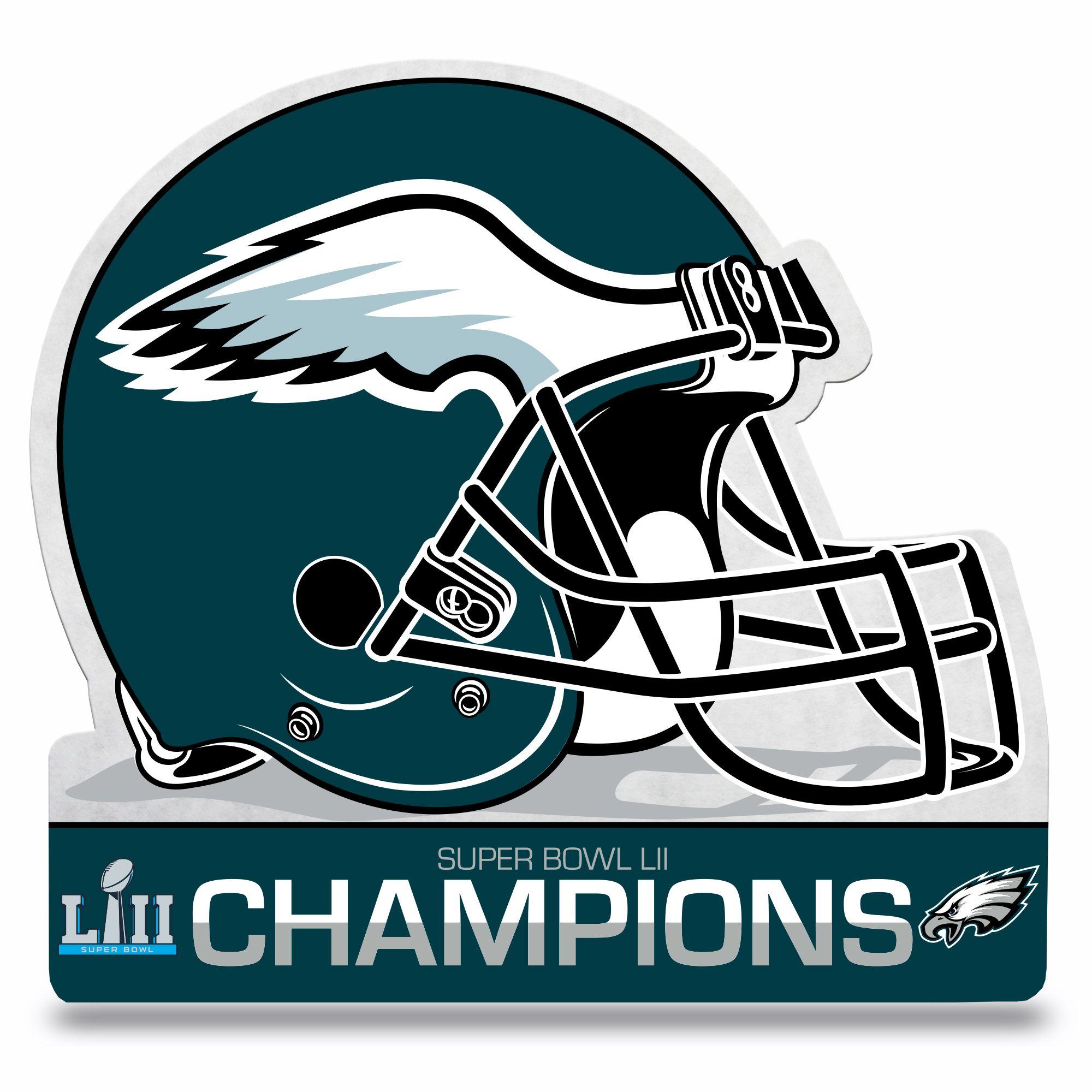 Eagles Helmet Logo - Philadelphia Eagles Super Bowl LII Champions Die Cut Helmet Pennant