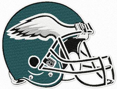 Eagles Helmet Logo - Philadelphia Eagles helmet machine embroidery design