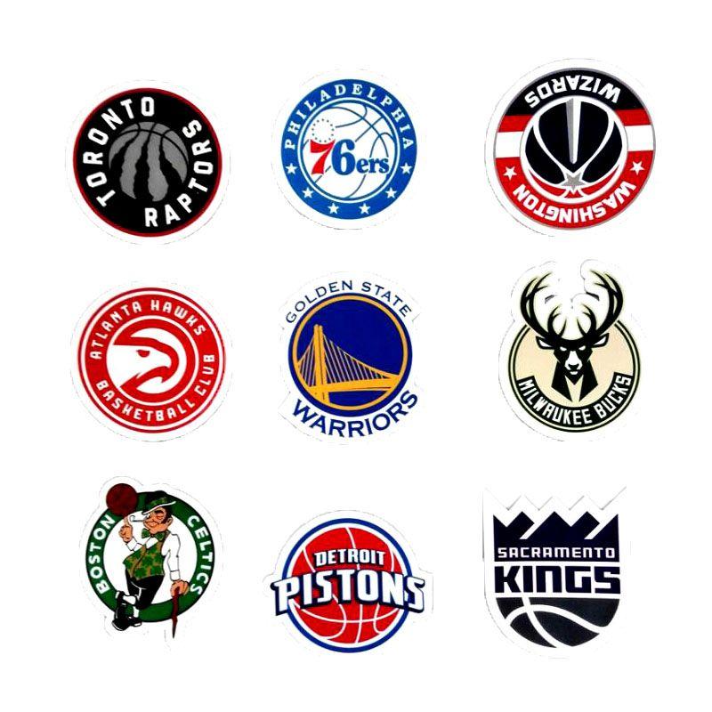 NBA Basketball Logo - 30Pcs Lot PVC Waterproof NBA Basketball Club Logo Sticker For Laptop