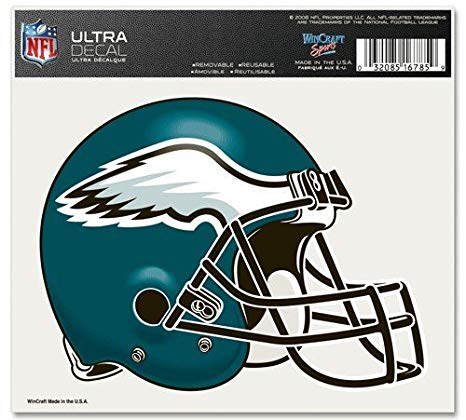 Eagles Helmet Logo - Amazon.com : WinCraft Philadelphia Eagles Team Logo 5x6 NFL Helmet