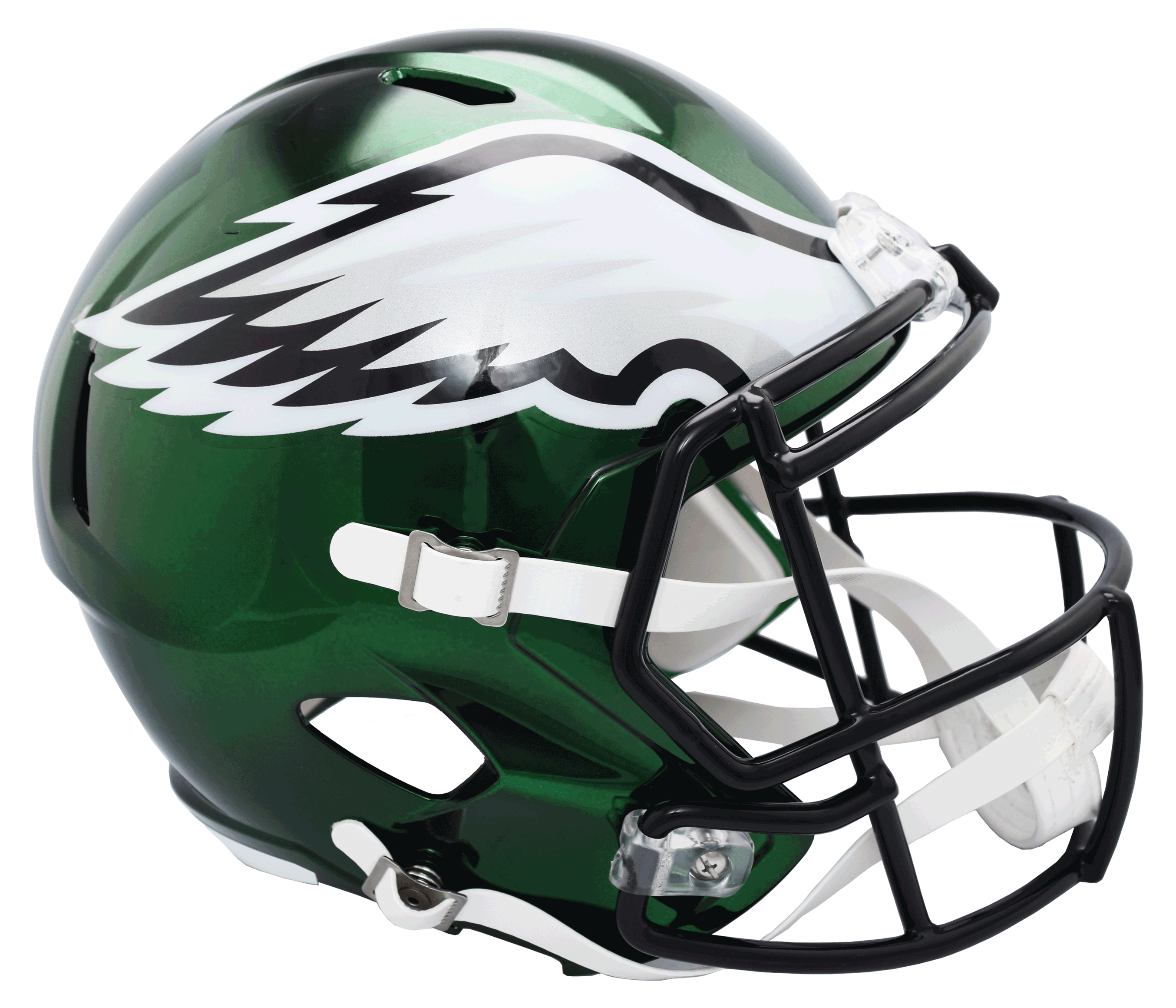 Eagles Helmet Logo - Philadelphia Eagles Chrome Alternate Replica Helmet