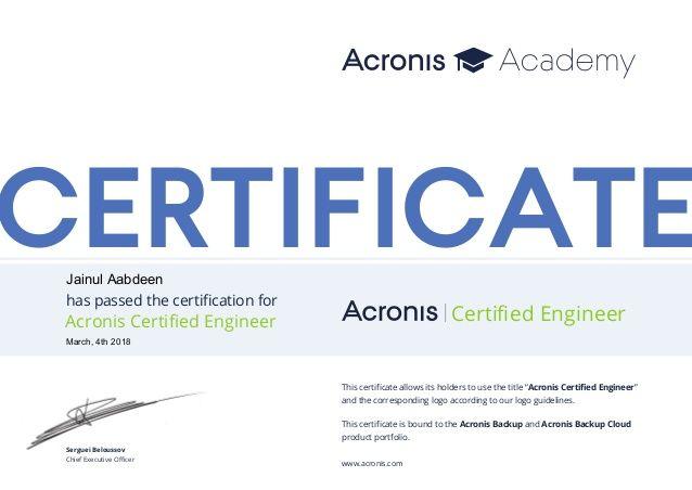 Acronis Logo - Acronis Certified Engineer (Ace)