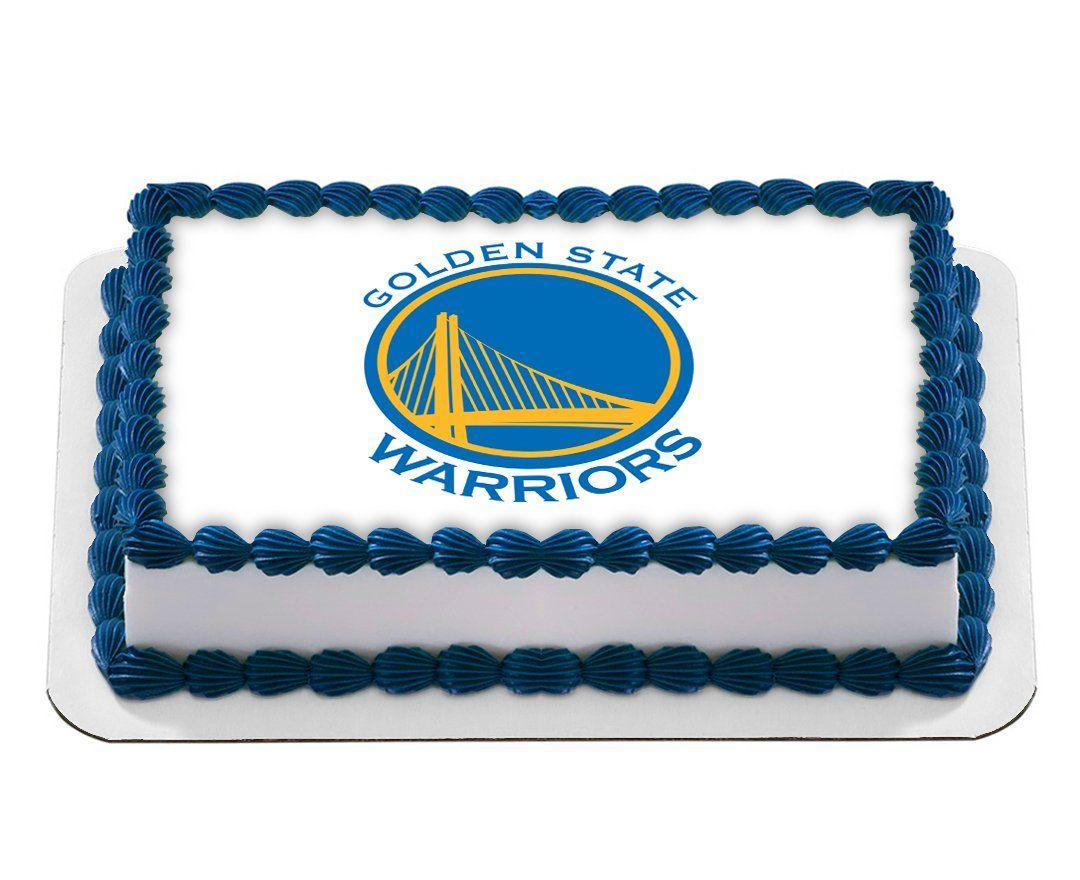NBA Basketball Logo - Golden State Warrios NBA Basketball Logo Edible Cake Image Birthday ...
