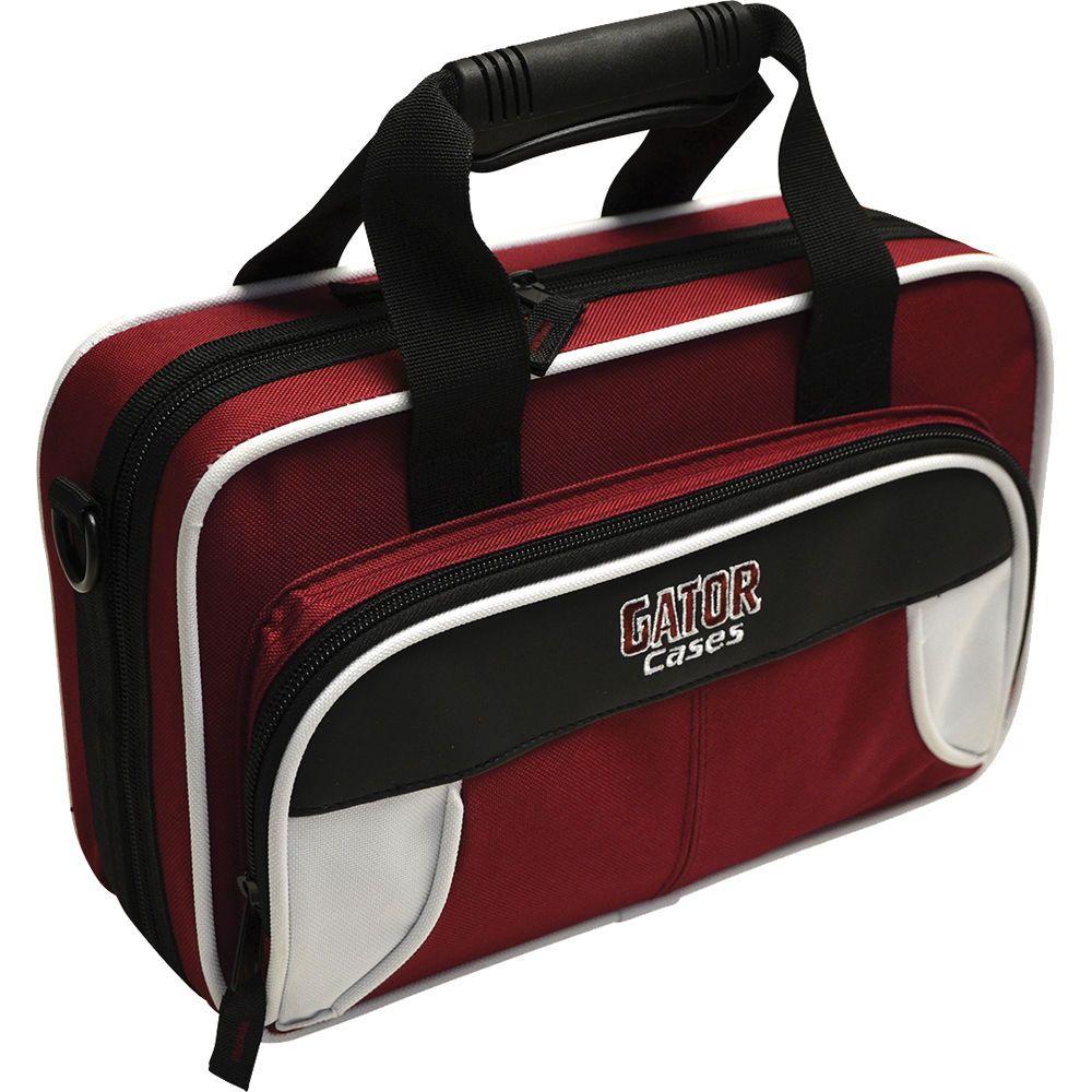 Maroon and White Gator Logo - Gator Cases Spirit Series Lightweight Clarinet GL-CLARINET-WM