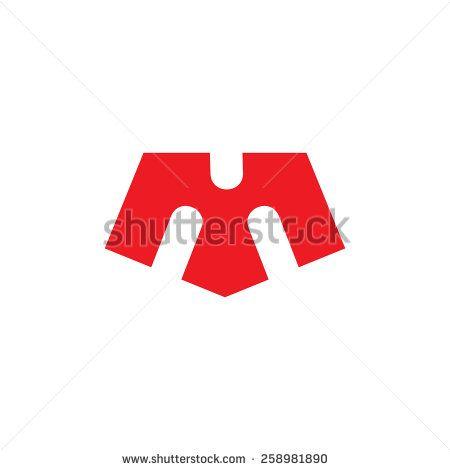 White Background with Red M Logo - Sign of the letter M Branding Identity Corporate logo design