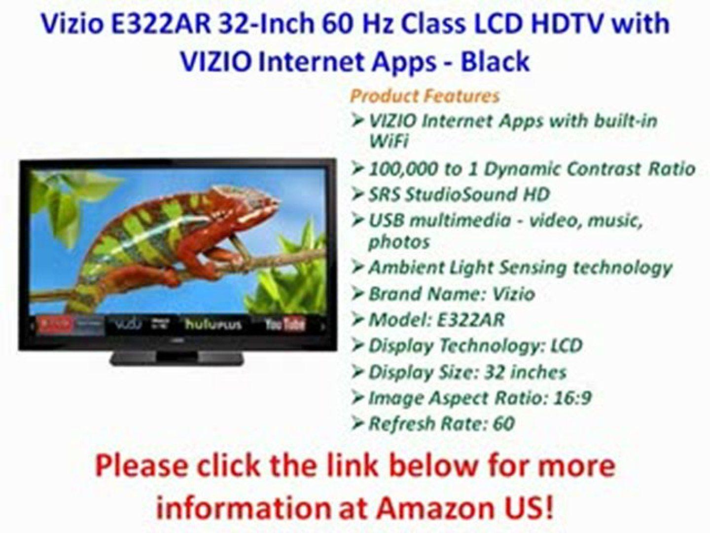 Vizio Internet Apps Logo - Vizio E322AR 32 Inch 60 Hz Class LCD HDTV With VIZIO Internet Apps