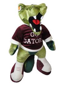 Maroon and White Gator Logo - Gator Maroon & White 9 Inch Varsity Mascot – Case of 50