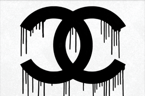 Double C Logo - Dripping Double C White