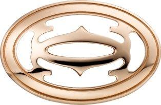 Double C Logo - CROG000038 - Double C logo pink gold cufflinks - Solid pink gold ...