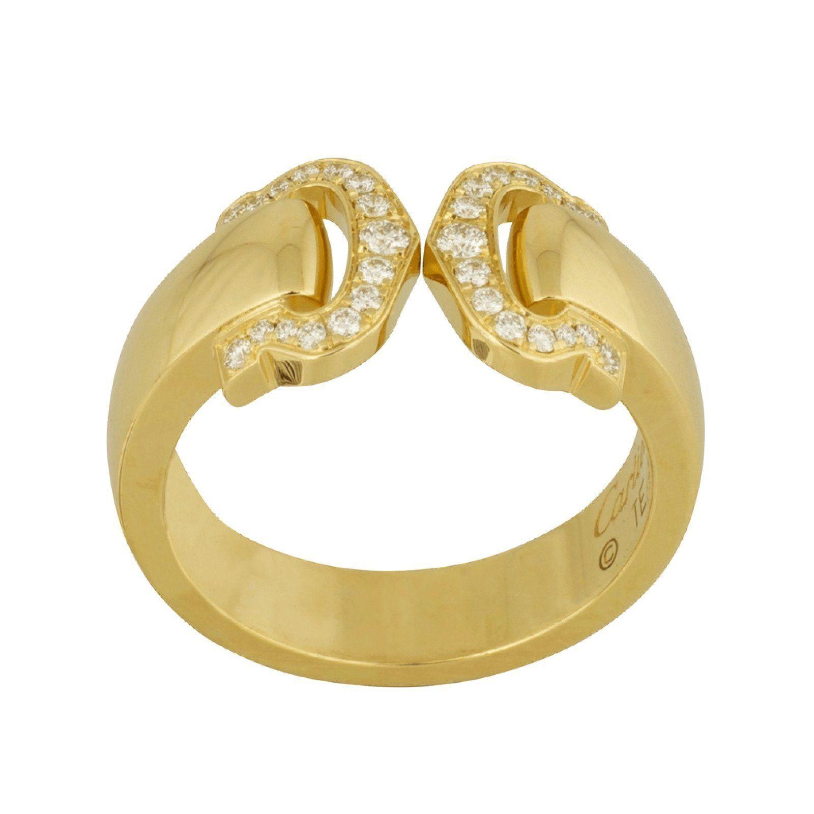 Double C Logo - Cartier Double C Logo Ring - Oliver Jewellery