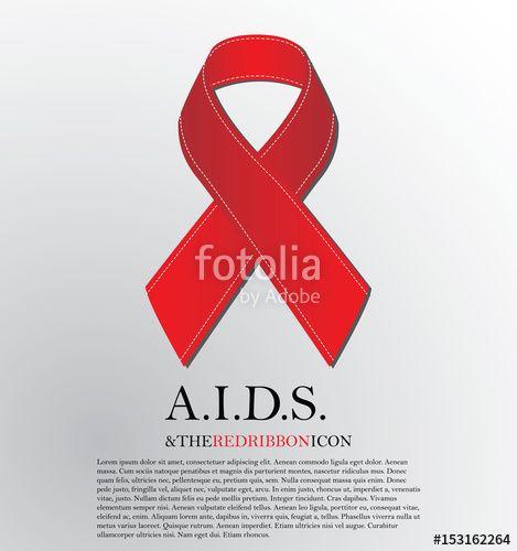 White Background with Red M Logo - World aids day.Red Aids ribbon.World AIDS Day 1 December. Red AIDS