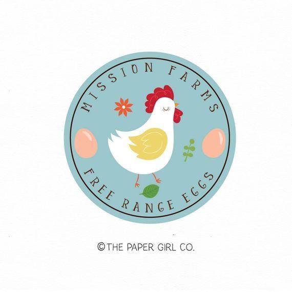 I and the Egg Logo - hen logo chicken logo rooster logo egg logo farm logo premade | Etsy