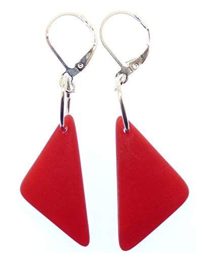 Silver with Red Triangle Logo - Amazon.com: Red Triangle Drilled Sterling Silver Beach Glass ...