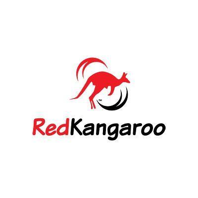 Kangaroo Red Circle Inside Logo - Red kangaroo Logos
