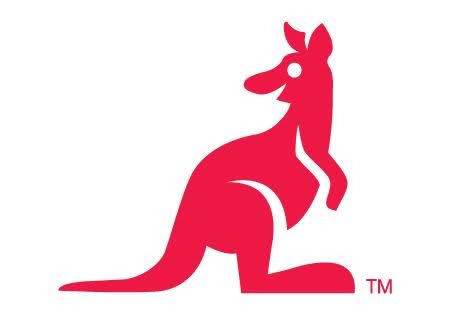 In Shape of Red Kangaroo Logo - Red kangaroo Logos