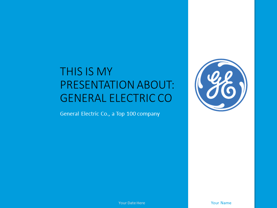 PowerPoint Logo - General Electric PowerPoint Template