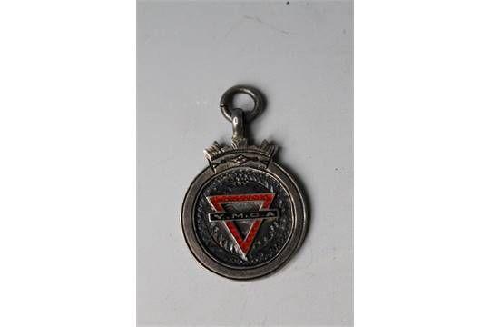Silver with Red Triangle Logo - A HALLMARKED SILVER &;YMCA&; ORDER OF THE RED TRIANGLE MEDAL