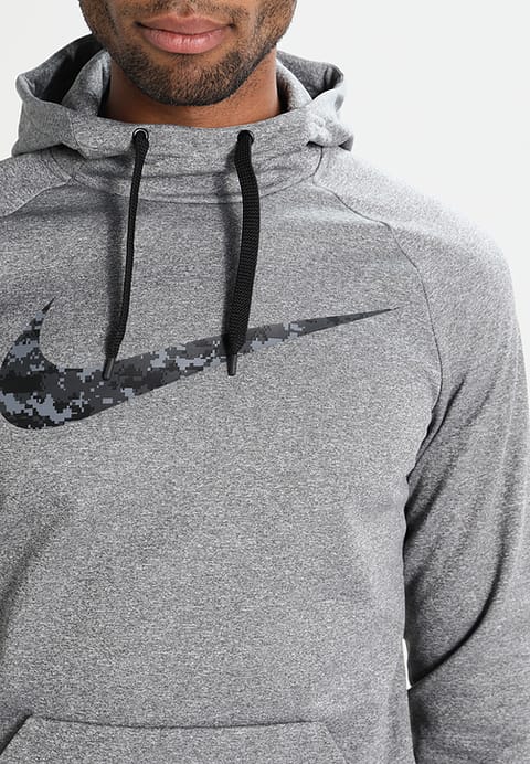 Nike Gray Camo Logo - Nike Performance Therma Camo Logo Sweatshirt Carbon Heather For Men