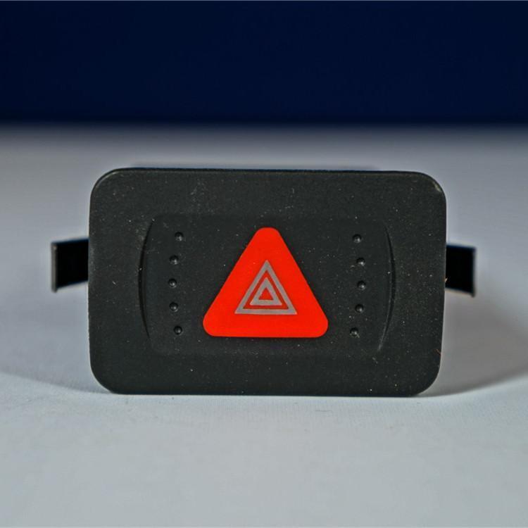 Silver with Red Triangle Logo - Hazard Emergency Flasher Warning Switch Emergency Light Red Triangle