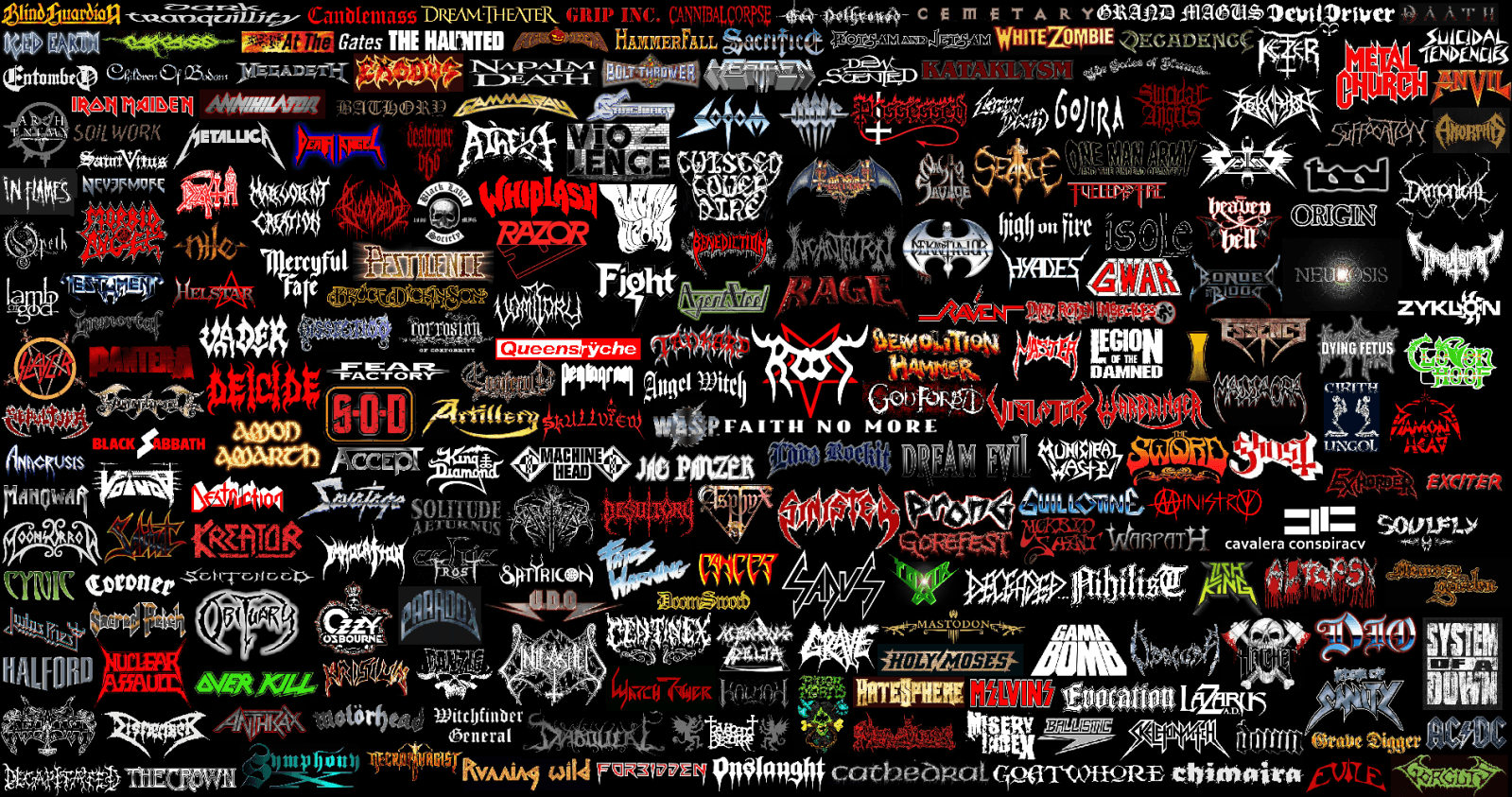 Heavy Metal Band Logo - MetalCaptcha: captcha with heavy metal band logos
