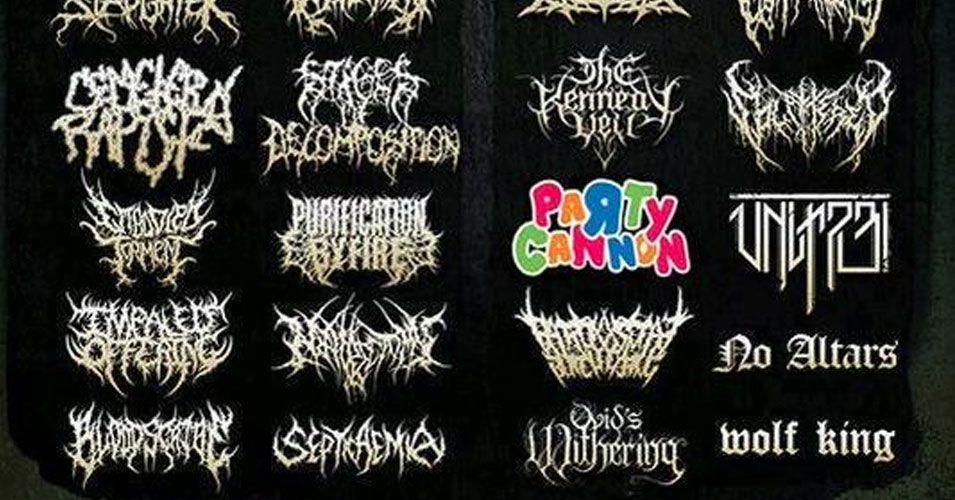 Heavy Metal Band Logo - Have PARTY CANNON Created The Best Death Metal Band Logo of All Time?