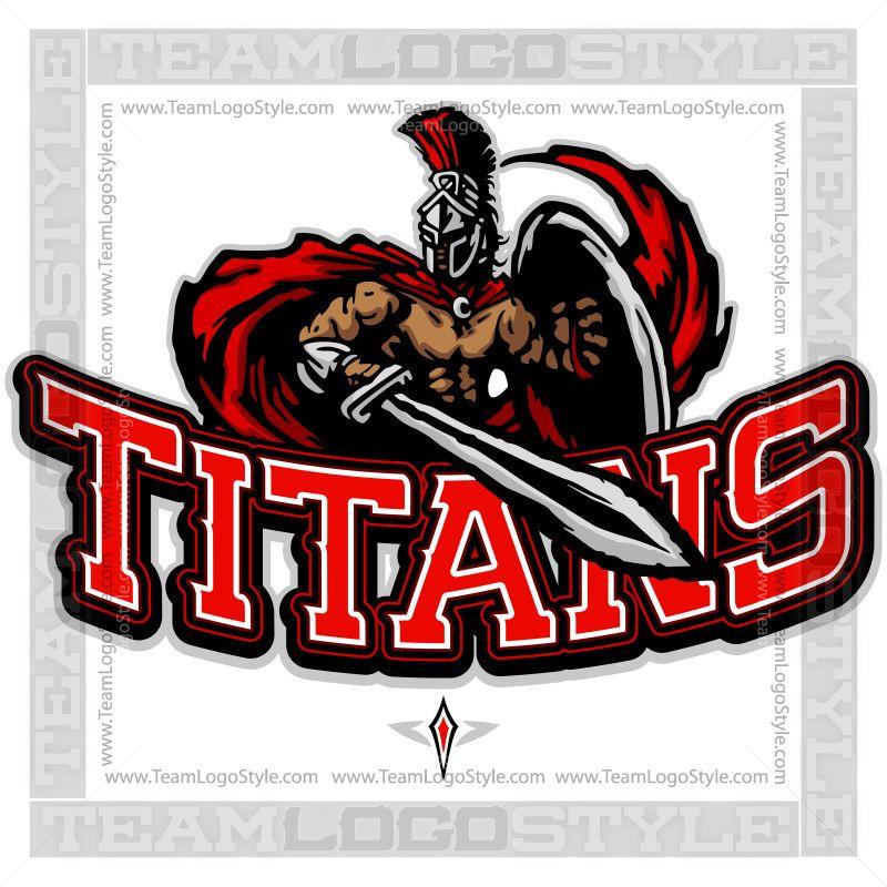 Titans Football Logo - Titans Team Logo - Vector Titan Team Logo