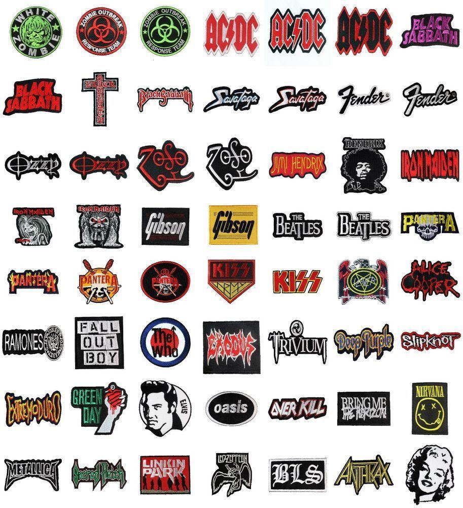 Heavy Metal Band Logo - Music Rock Heavy Metal Band Logo Name Badge Punk Patches Iron On ...