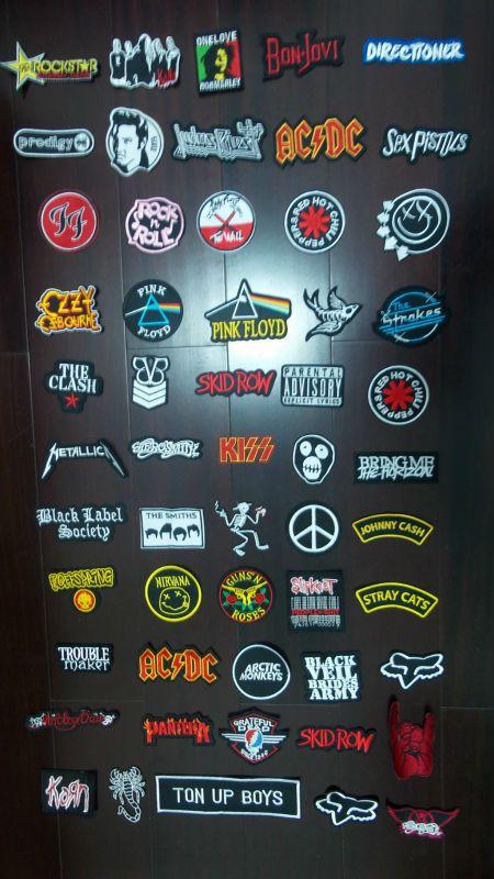 Heavy Metal Band Logo - Assorted mixed 100 designs Heavy Metal Rock Music Hardcore Punk Band ...