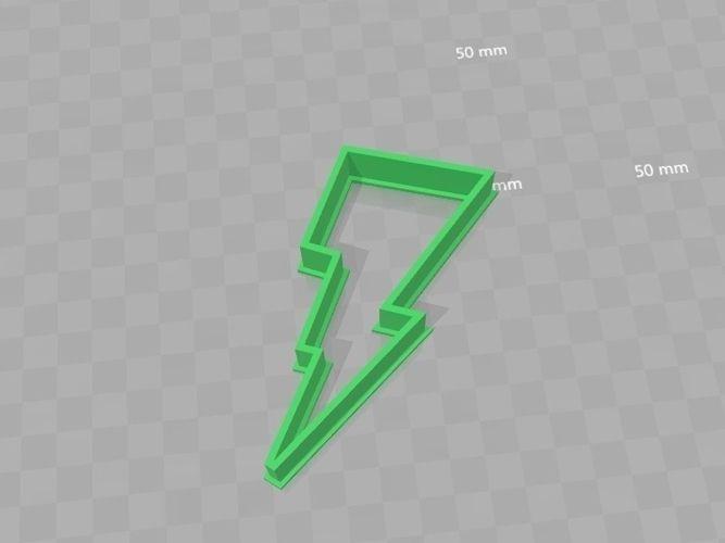 Gatorade Lightning Bolt Logo - 3D Printed Cookie Cutter Lightning Bolt