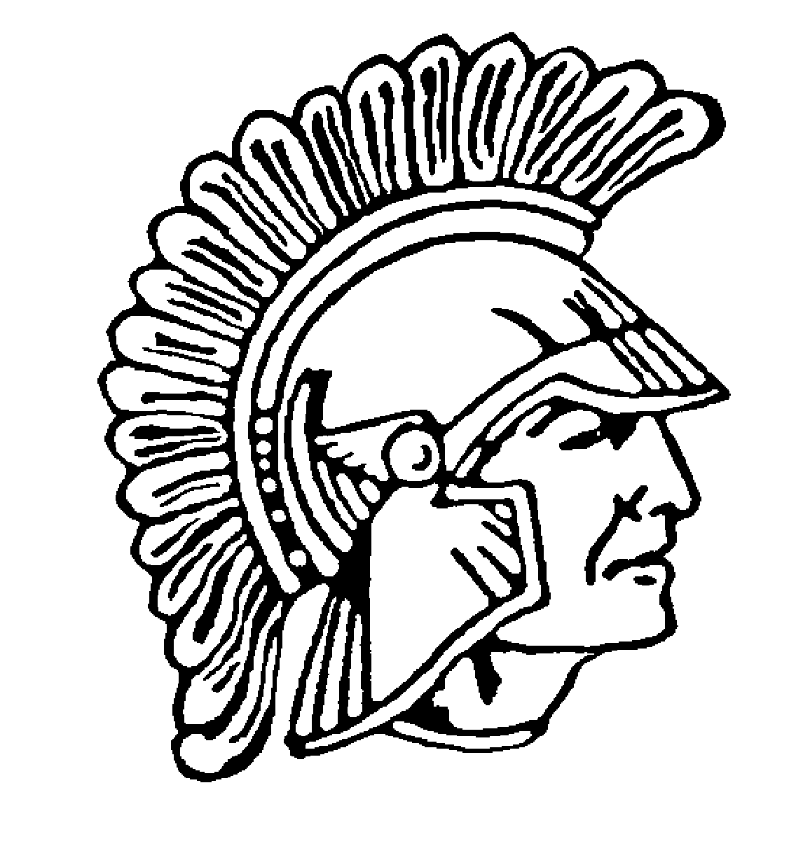 Black and White Spartan Logo - Black Spartan Head Logo - Clip Art Library