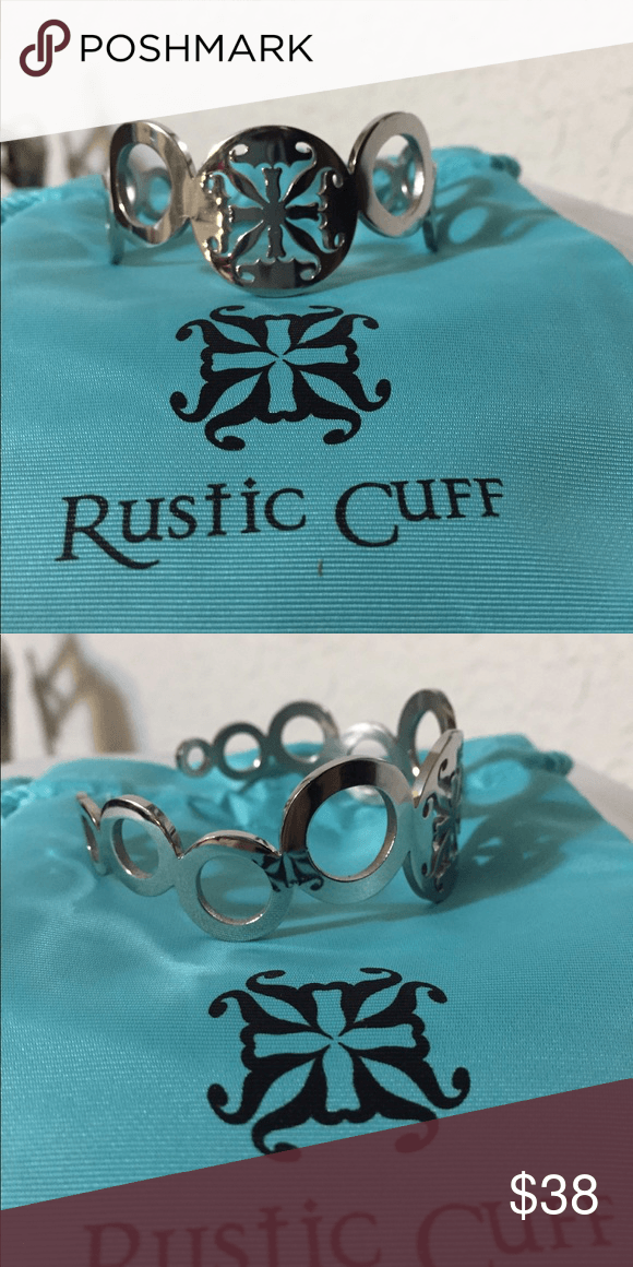 Rustic Cuff Logo - Beautiful silver Rustic Cuff Blythe bracelet & bag. Rustic cuff