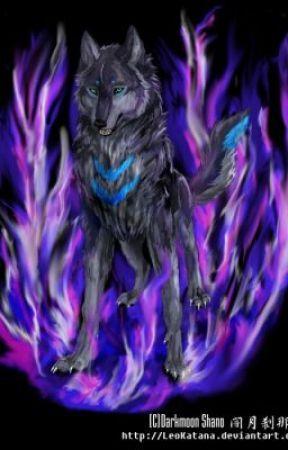 Cool Purple Wolf Logo - the wolf with purple flames ( a blue exorcist fanfic) have wings