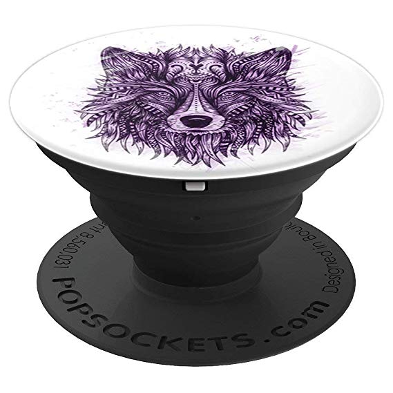 Cool Purple Wolf Logo - Amazon.com: Wolf Phone Holder Cool Purple Wild Animal Face ...
