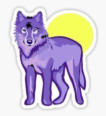 Cool Purple Wolf Logo - Purple Wolf Stickers