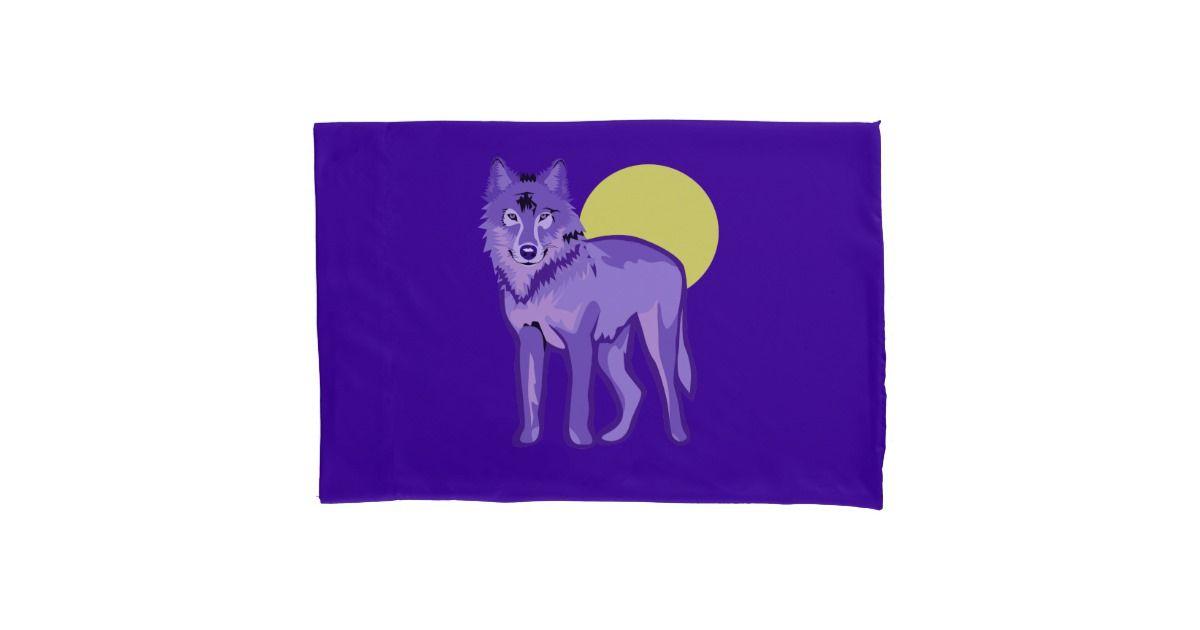 Cool Purple Wolf Logo - Cool Purple Wolf Full Moon Pillowcase | Zazzle.com