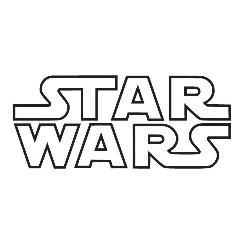Star Wars Black and White Logo - Star Wars Logo Outline Sticker - £1.99 : Blunt.One, Affordable ...