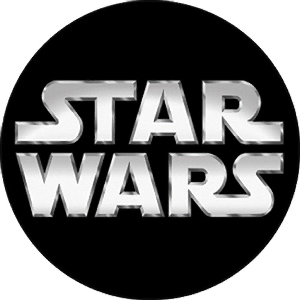 Star Wars Black and White Logo - Star Wars Logo Button