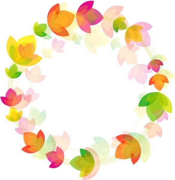Circle Background Logo - Flower circle background Free vector in Adobe Illustrator ai .AI