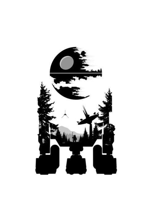 Star Wars Black and White Logo - 60 Awesome Star Wars Illustrations – From up North