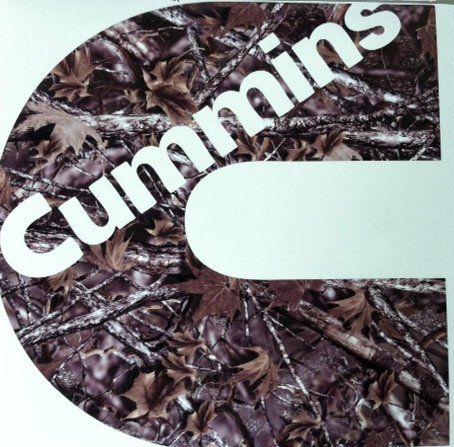 Camo Cummins Logo - CAMO Cummins Diesel Truck Logo Sticker Big Decal 12 x12