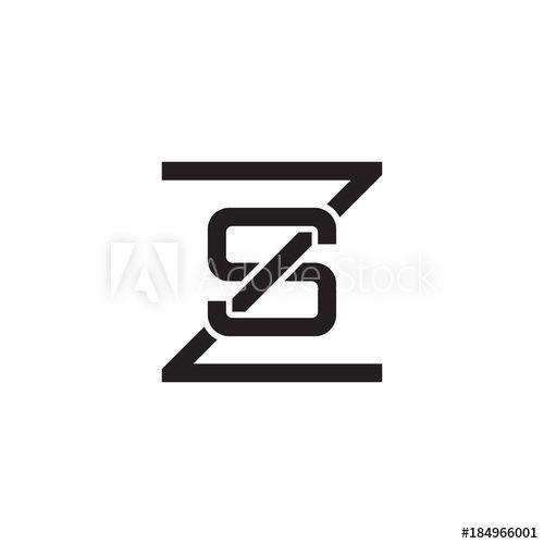 ZS Logo - Initial letter Z and S, ZS, SZ, overlapping S inside Z, line art ...