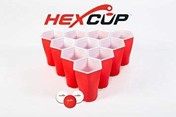 Red Hexagon Sports Logo - Amazon.com : HEXCUP Beer Pong Set : Sports & Outdoors