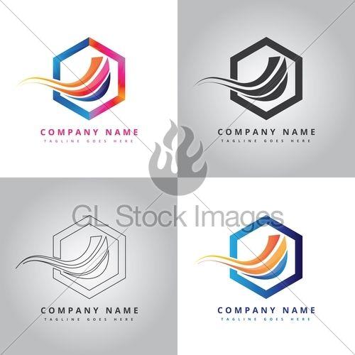 Multi Colored Company Logo - Futuristic Colorful Corporate Company Logo · GL Stock Images