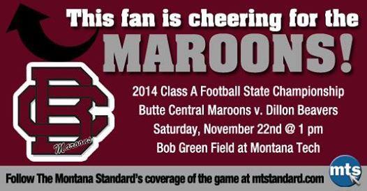 Butte Central Maroons Logo - Central v. Dillon: Who has the best fans? | Local | mtstandard.com