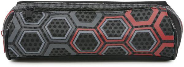 Red Hexagon Sports Logo - Aventus 5021419161255 Hexagonal Sports Pencil Case, Black And Red