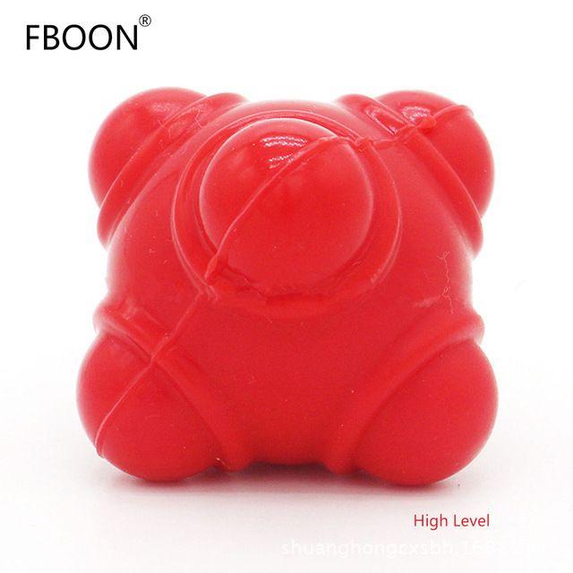 Red Hexagon Sports Logo - FBOON High Level Silicone Hexagonal Ball Solid Fitness Sport