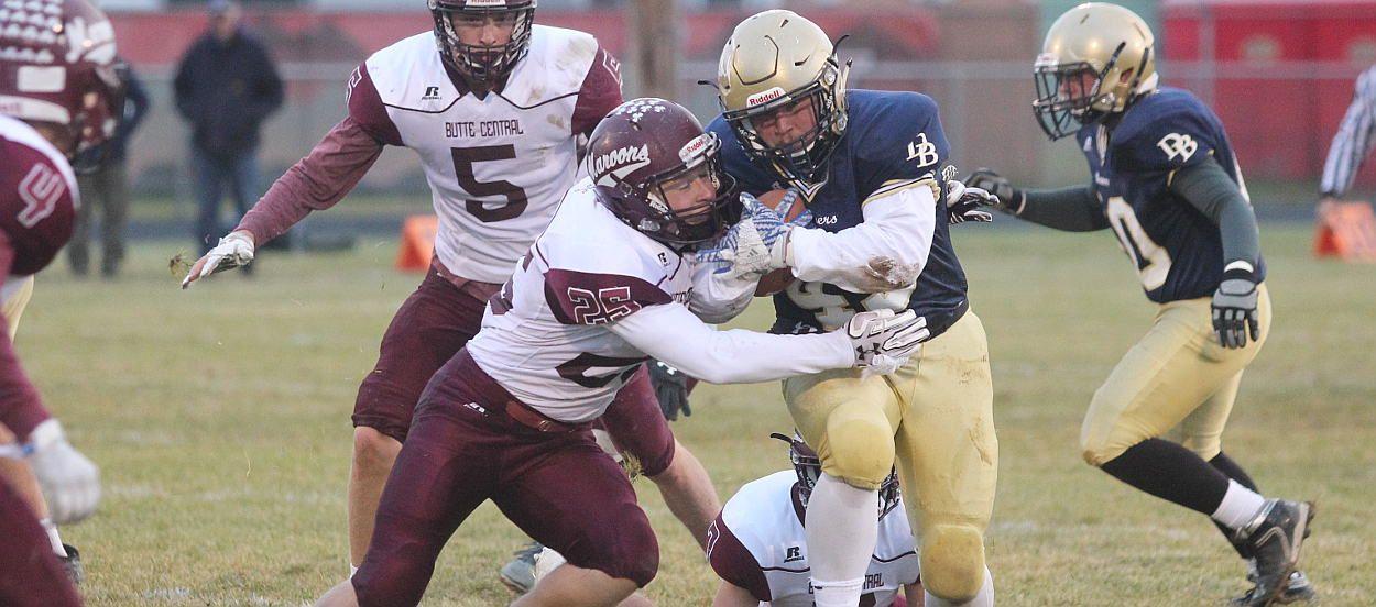 Butte Central Maroons Logo - Beavers block Maroons, hand Central first loss