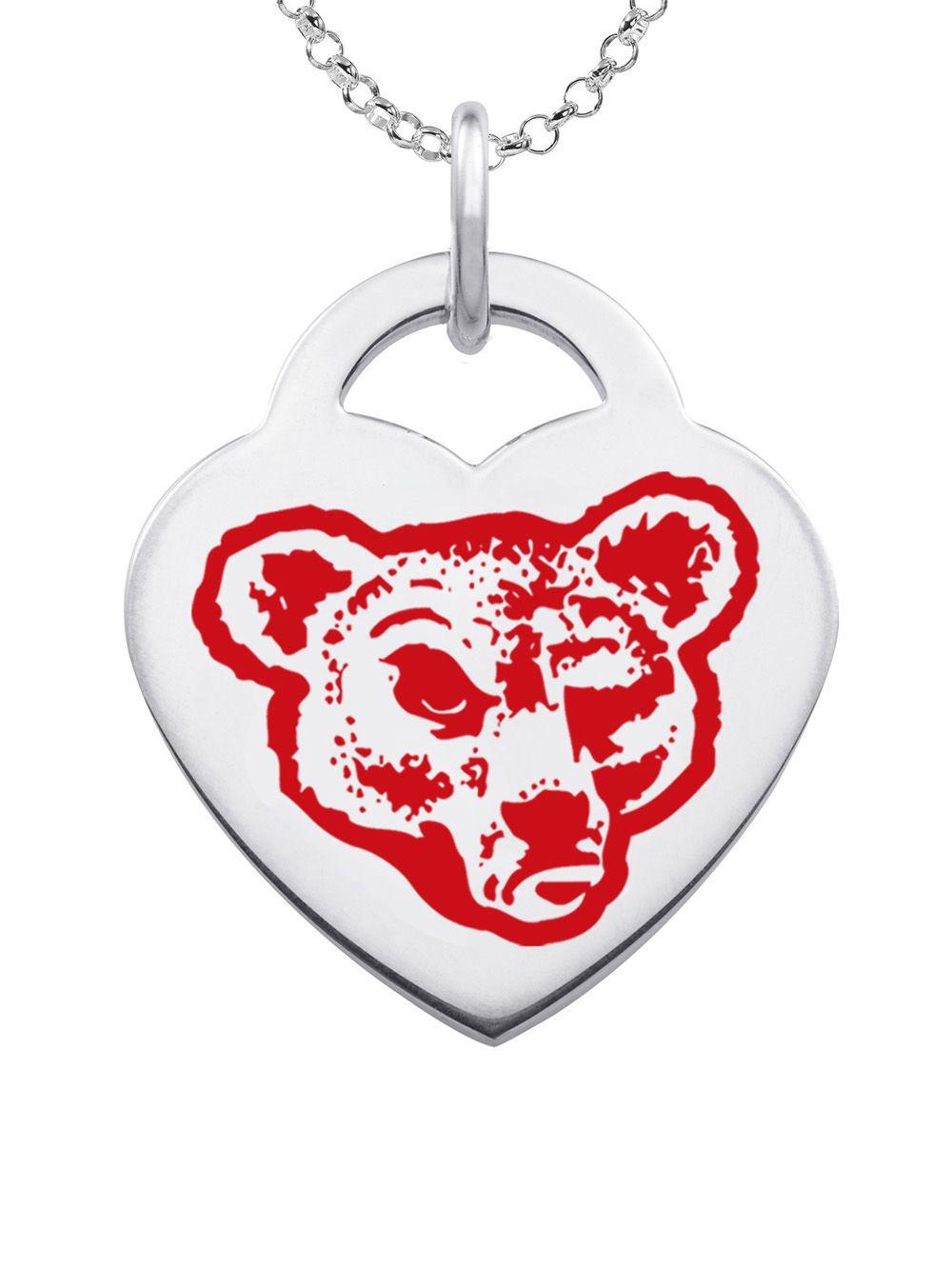 Cornell Big Red Logo - Buy Cornell Big Red Logo Sterling Silver Heart Pendant in Color ...