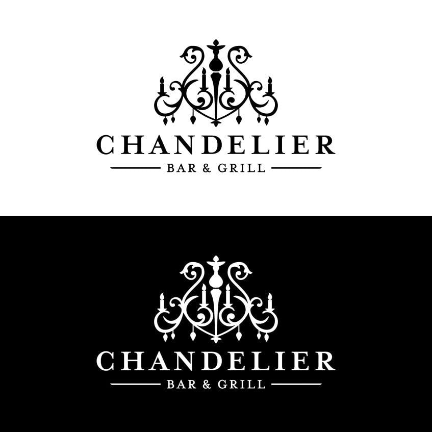 Chandelier Graphic Logo - Chandelier Bar & Grill logo and website design - Shift Refresh